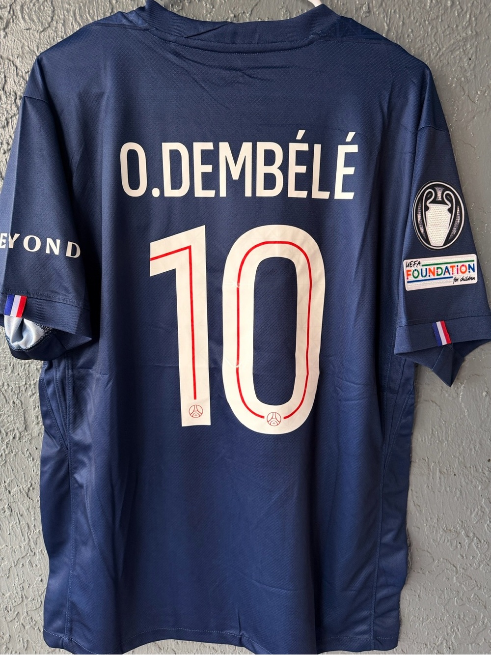 Ousmane Dembele #10 2026 Champions Final Home Blue Soccer Jersey Men PSG